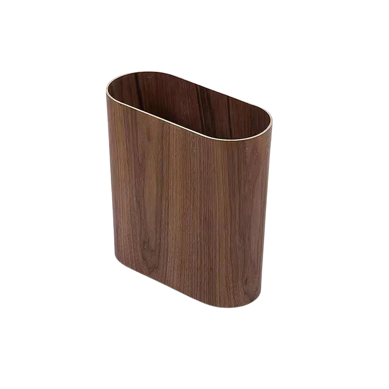 Poubelle en Bois Ovale Moderne