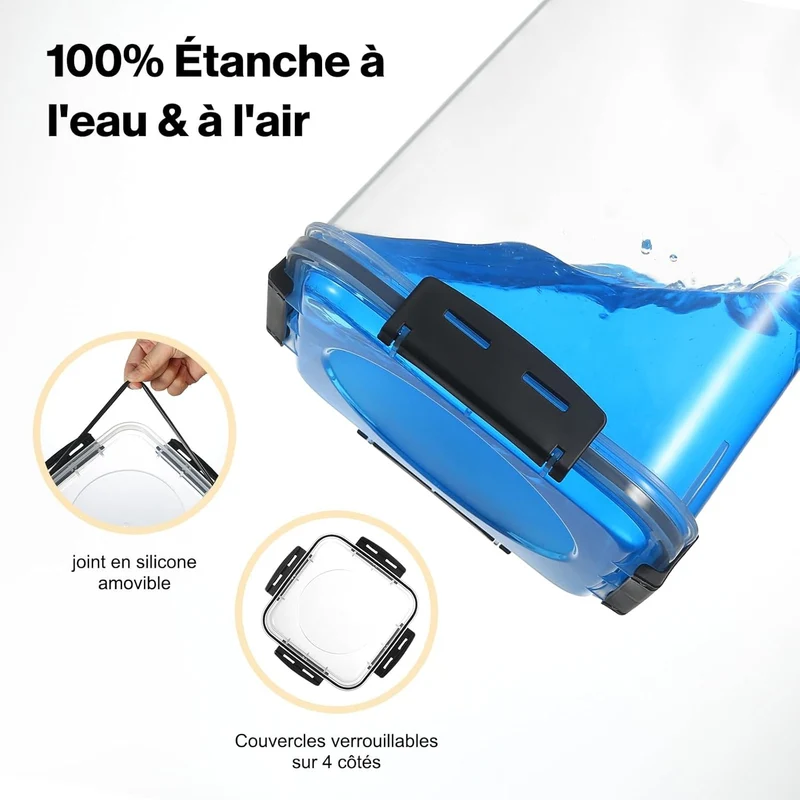 5.3L Boîte Conservation Alimentaire Lot de 4