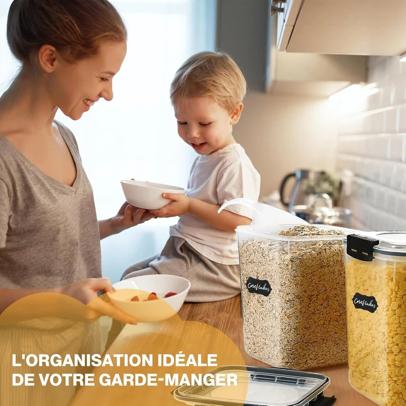5.3L Boîte Conservation Alimentaire Lot de 4