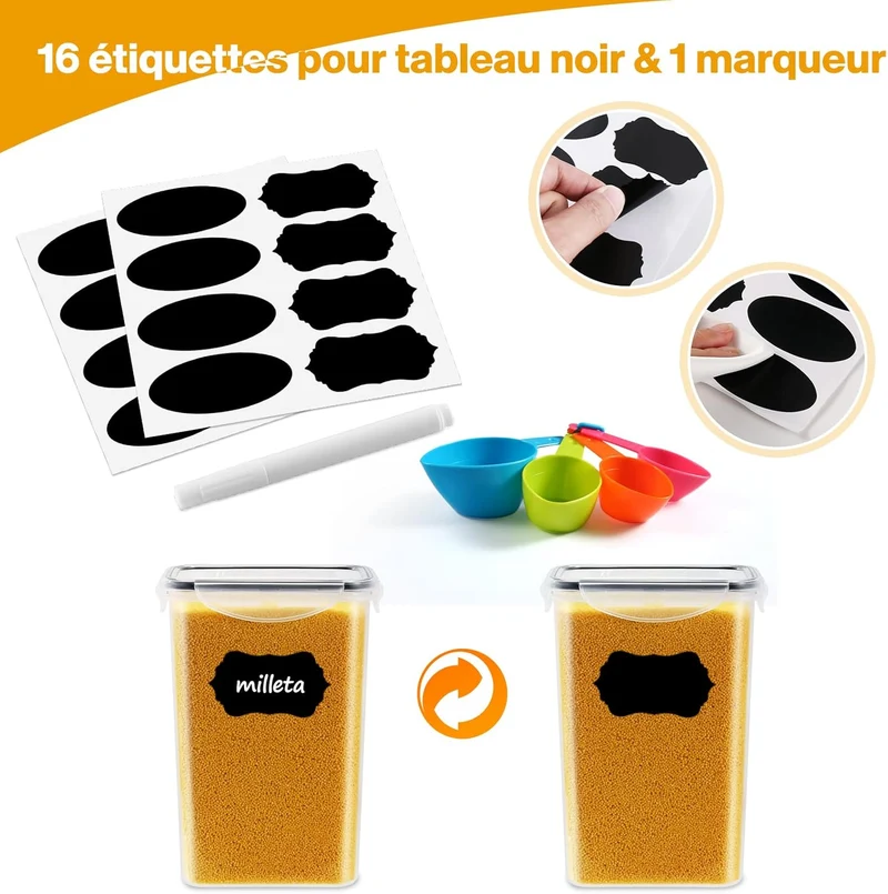 Lot de 10 * 1.5L,Boite Hermetique Alimentaire, Boite Conservation en Plastique