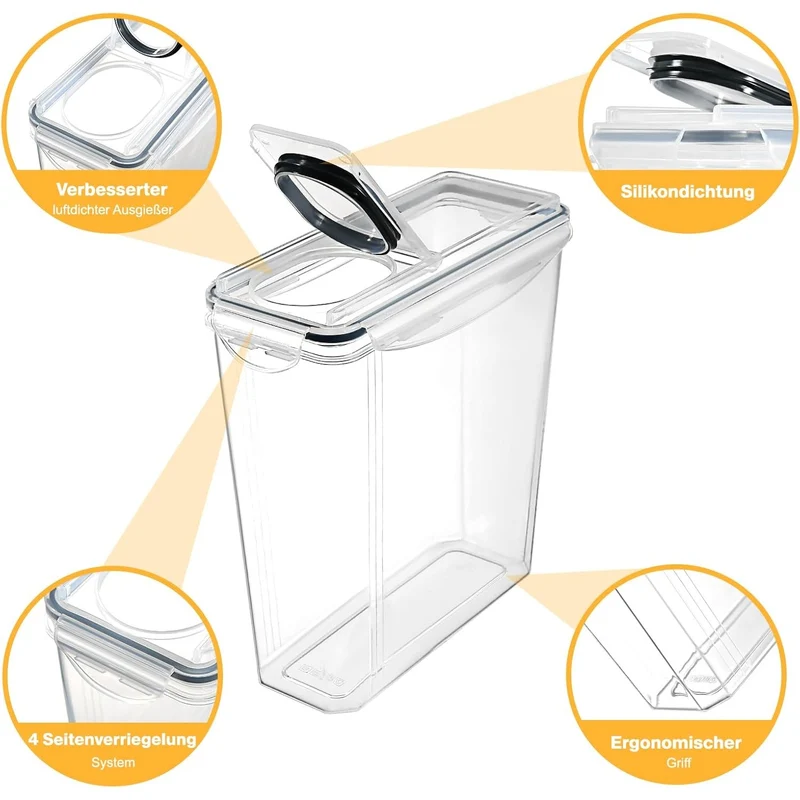 Boîte de Rangement Cuisine Lot de 3, 3.8L Sans BPA