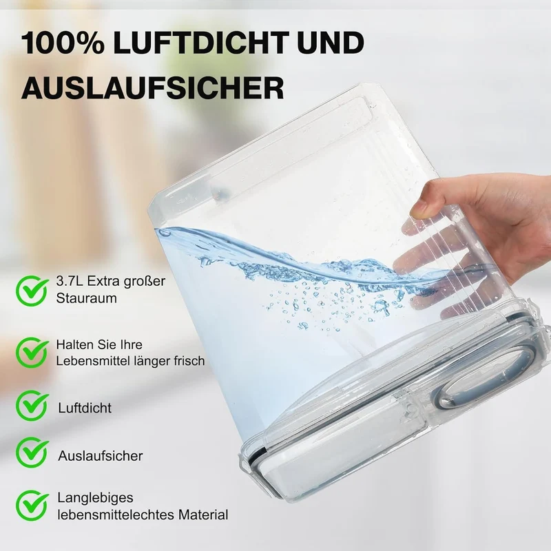Boîte de Rangement Cuisine Lot de 4, 3.9L Sans BPA