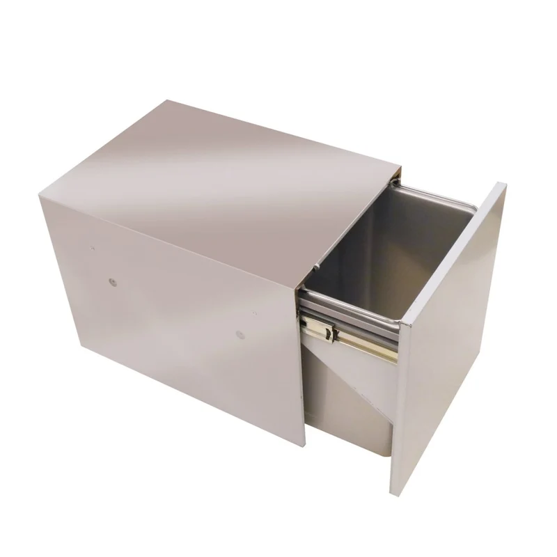 Poubelle inox 1 bac 34 L pour meuble de 450 mm