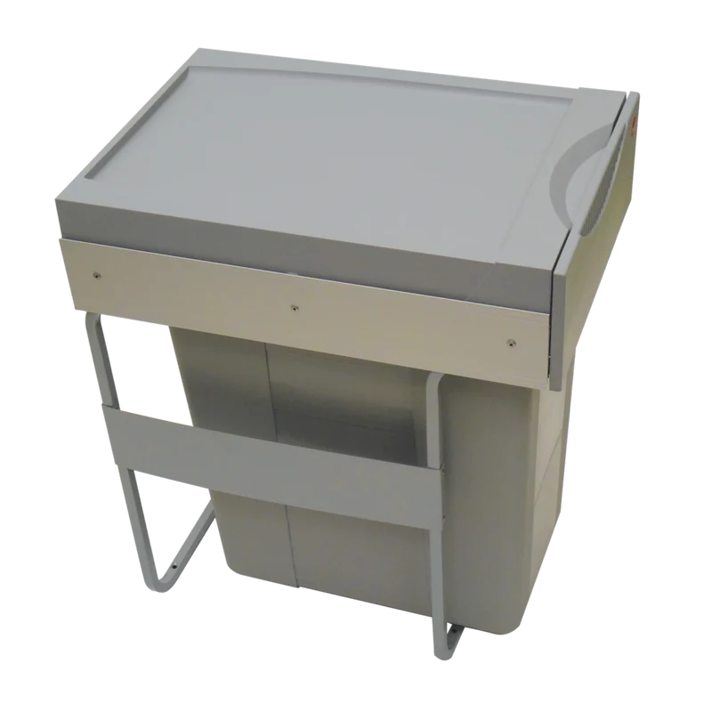Poubelle 1 bac 40 L pour meuble de 400 mm, sortie totale