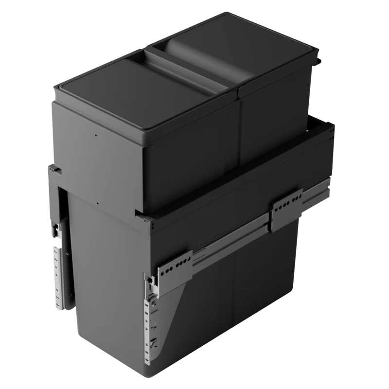 Poubelle grande capacité 1 bac 40 L pour meuble de 300 mm, SOFT