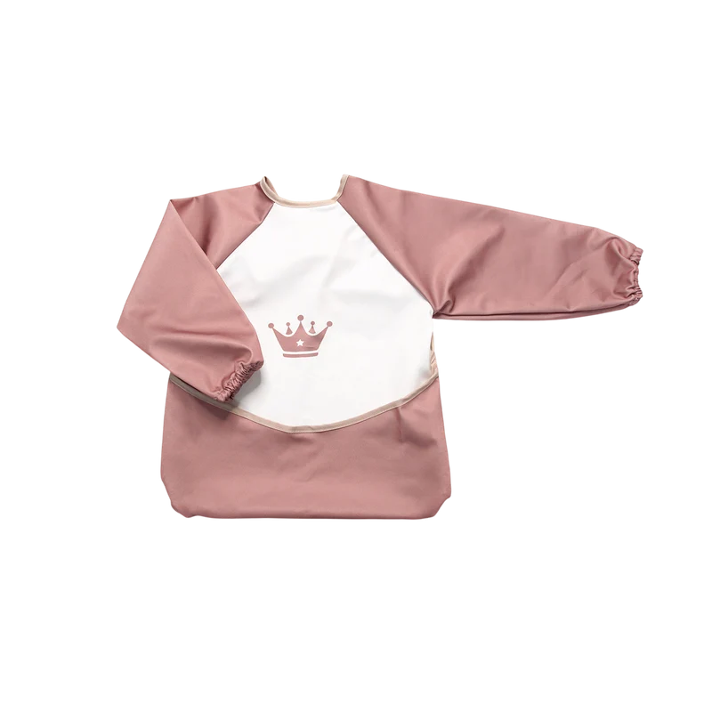 Soft Lätzchen rosa mit langen Ärmeln (Krönchen) inkl. Tragetasche