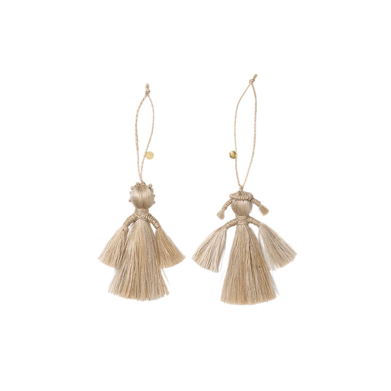 Ornament Engel 2er Set Natural