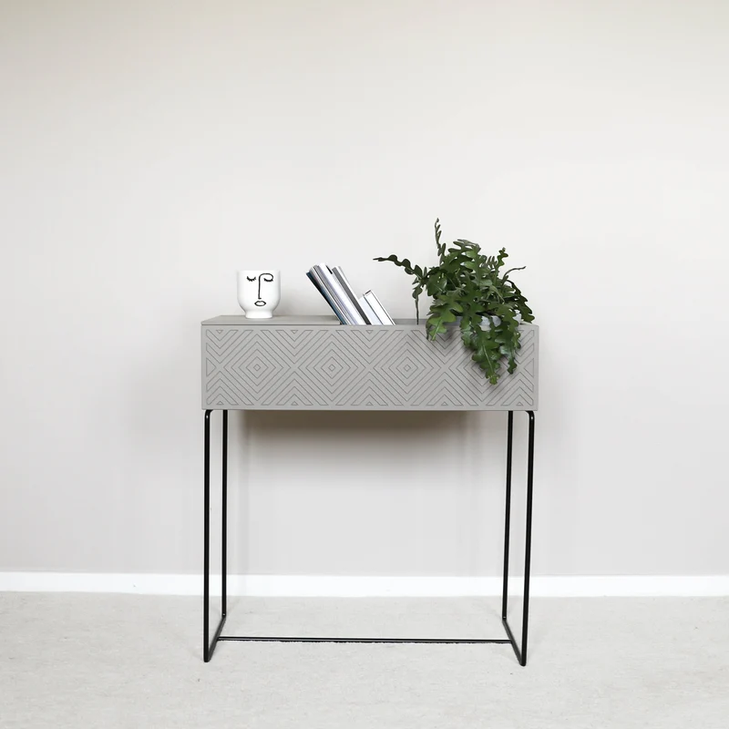 Nevi the plantbox Sandgrau, Schwarz L
