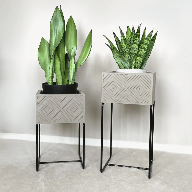 Nevi the plantbox Sandgrau, Schwarz S