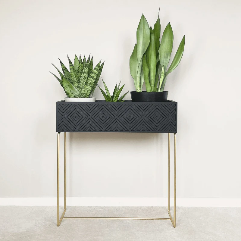 Nevi the plantbox Schwarz, Gold L