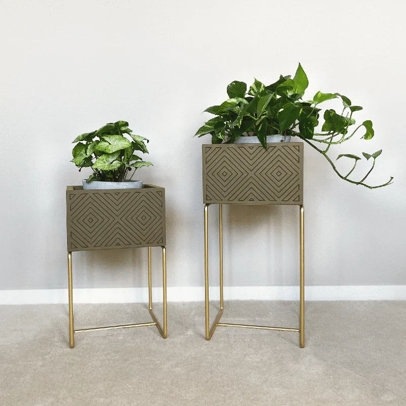 Nevi the plantbox Olivgrün, Gold S