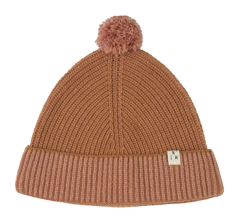 Mütze Pom Pom Ochre