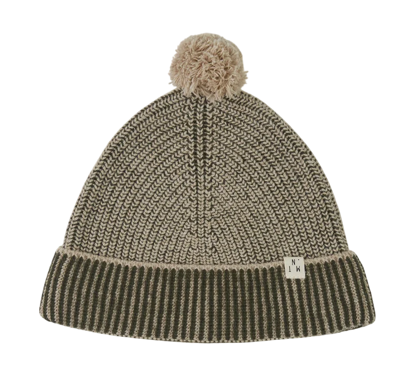 Mütze Pom Pom Loden Green