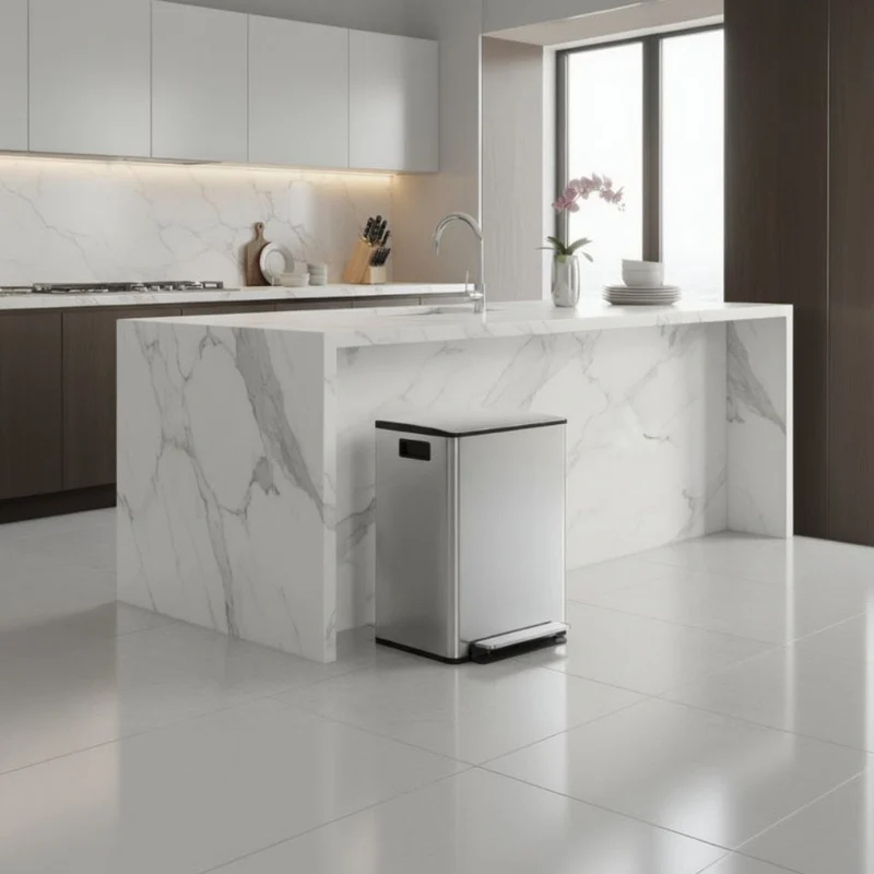 POUBELLE RECTANGULAIRE 50L | AuraSteel 50™