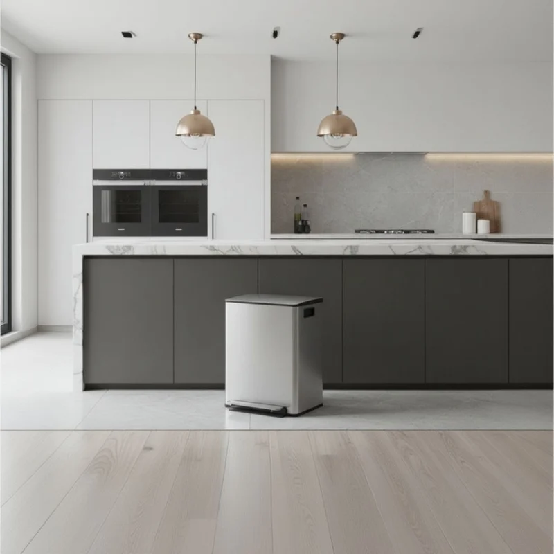 POUBELLE RECTANGULAIRE 50L | AuraSteel 50™