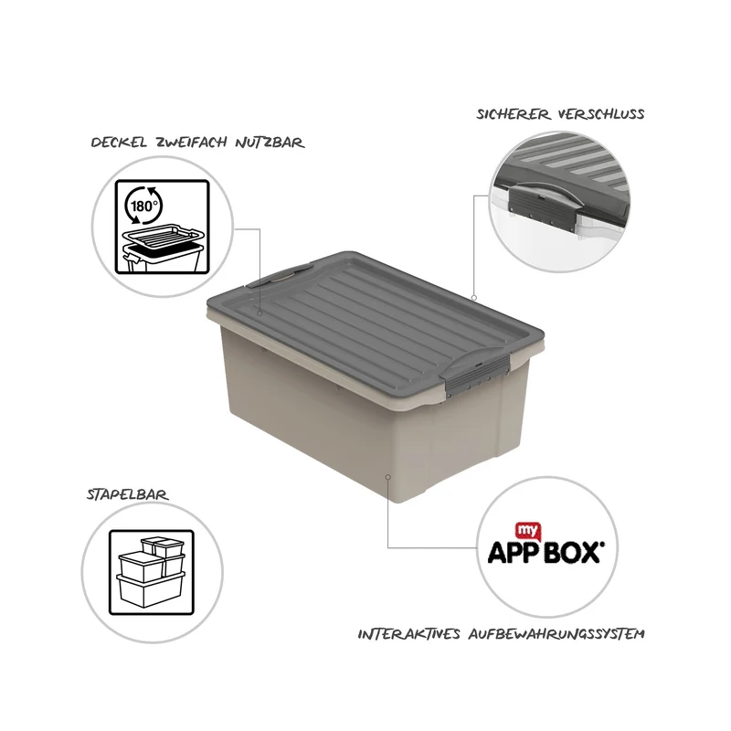 2er Set Stapelboxen COMPACT