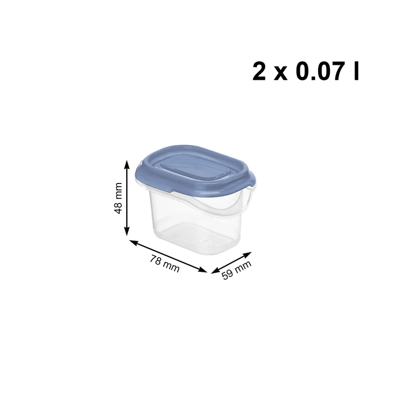 2er Set Kühlschrankdosen 0,07 l RONDO