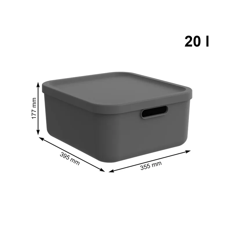 Aufbewahrungsboxen-Set 3tlg. 2x 20l und 55l ALBULA LIGHT