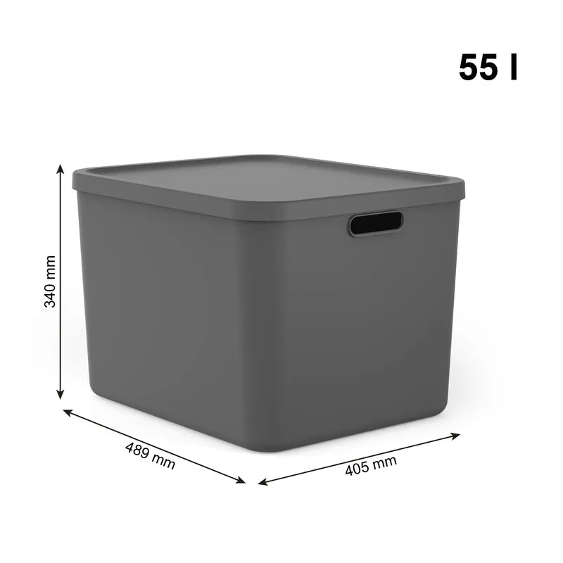 Aufbewahrungsboxen-Set 3tlg. 2x 20l und 55l ALBULA LIGHT