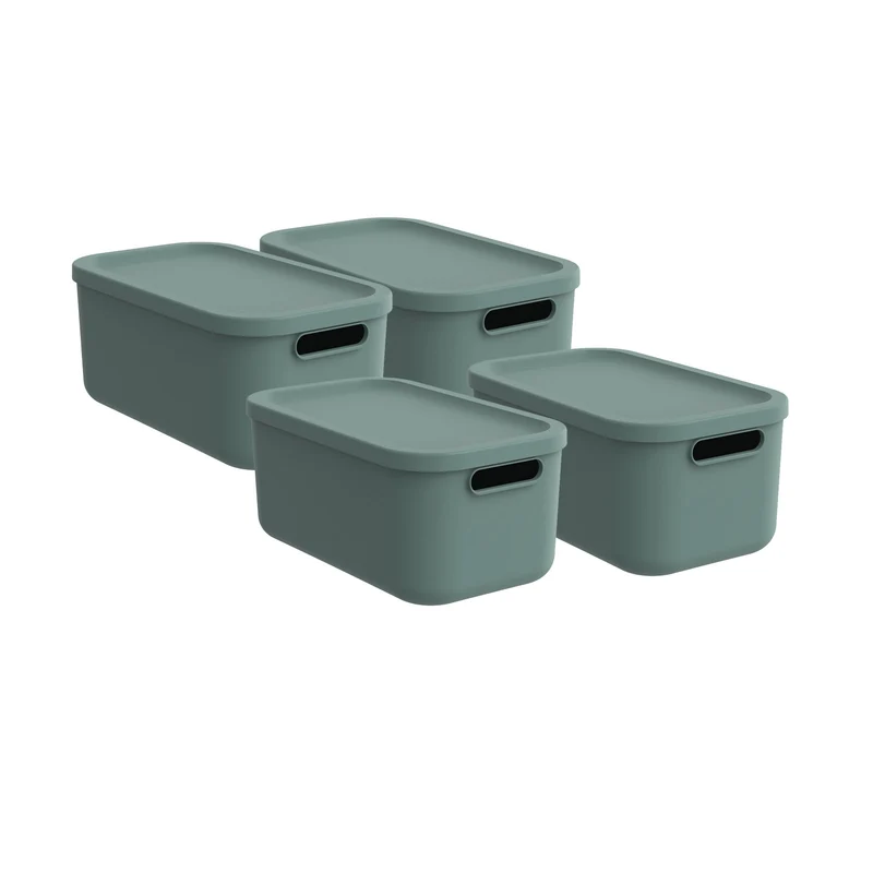 Aufbewahrungsbox 4er Set 12 l ALBULA LIGHT