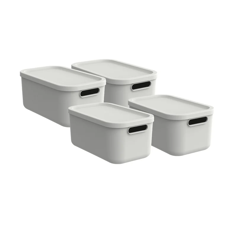 Aufbewahrungsbox 4er Set 12 l ALBULA LIGHT