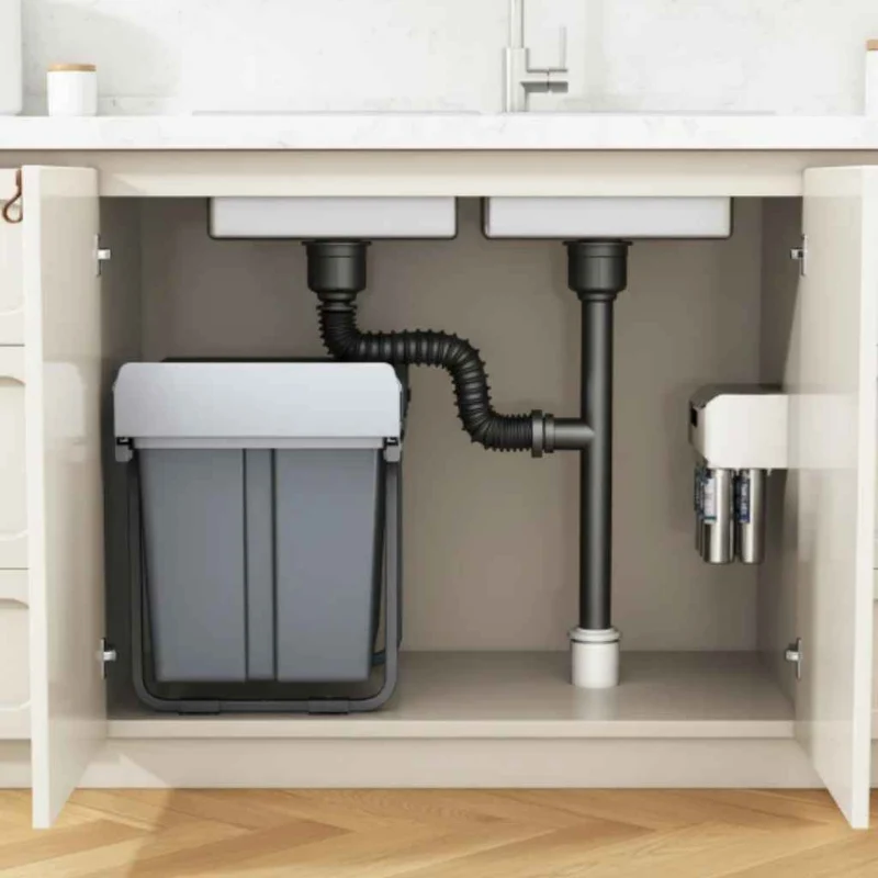 POUBELLE SOUS ÉVIER COULISSANTE | SlideBin Duo 40L™