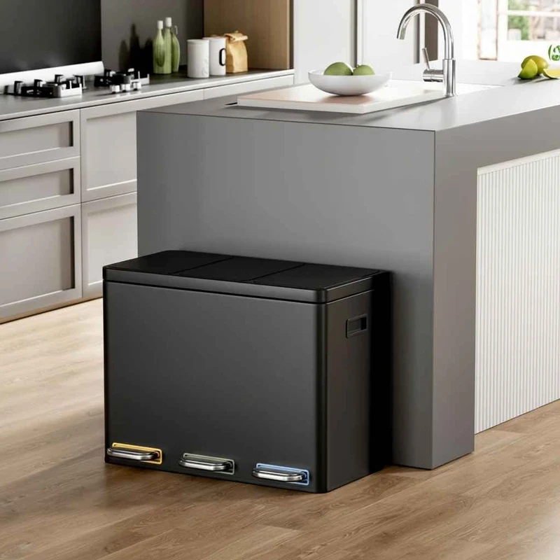 POUBELLE DE TRI | TripleClean™ 45L Black