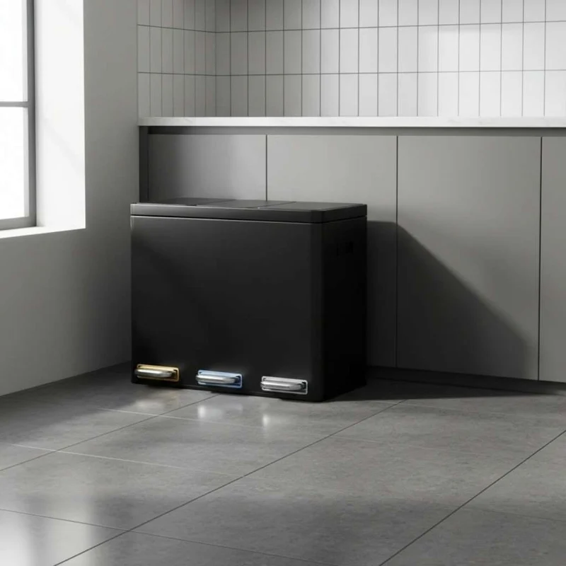 POUBELLE DE TRI | TripleClean™ 45L Black