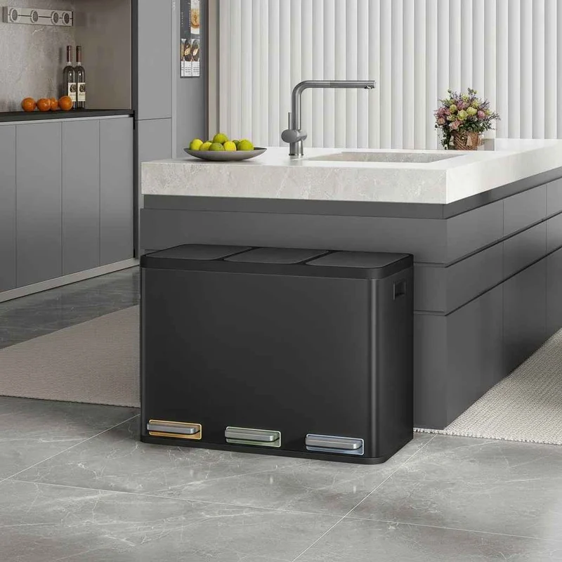 POUBELLE DE TRI | TripleClean™ 45L Black