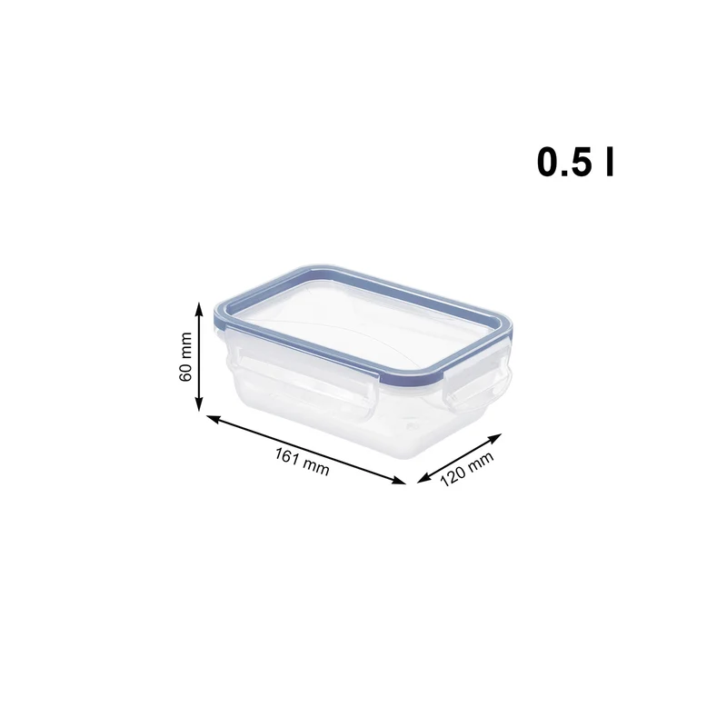 4er Set Kühlschrankdose 0,5 l CLIC & LOCK