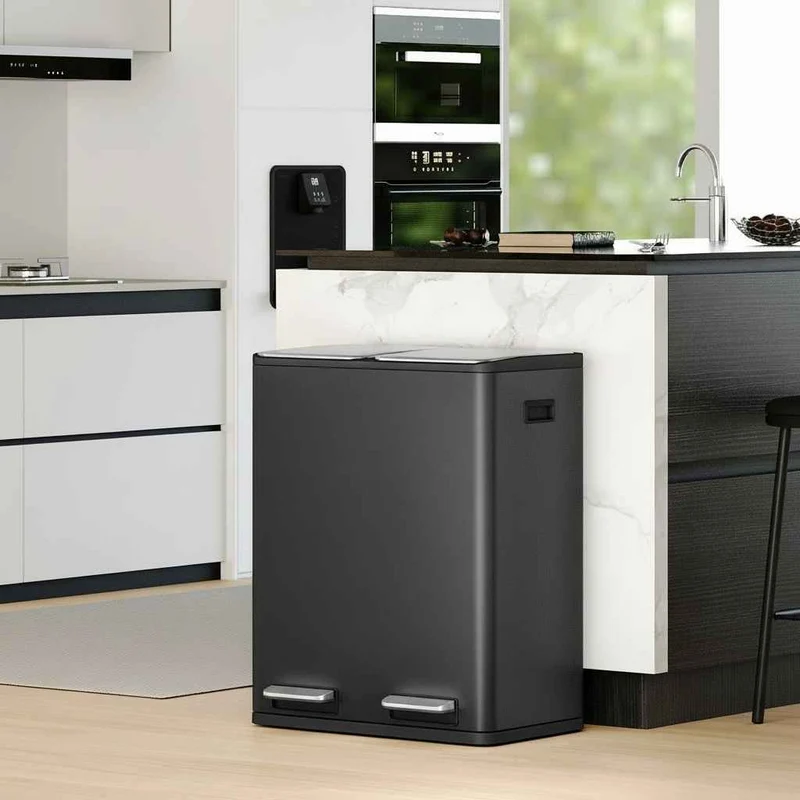POUBELLE DE TRI 2 COMPARTIMENTS | EcoElegance™ Duo60L