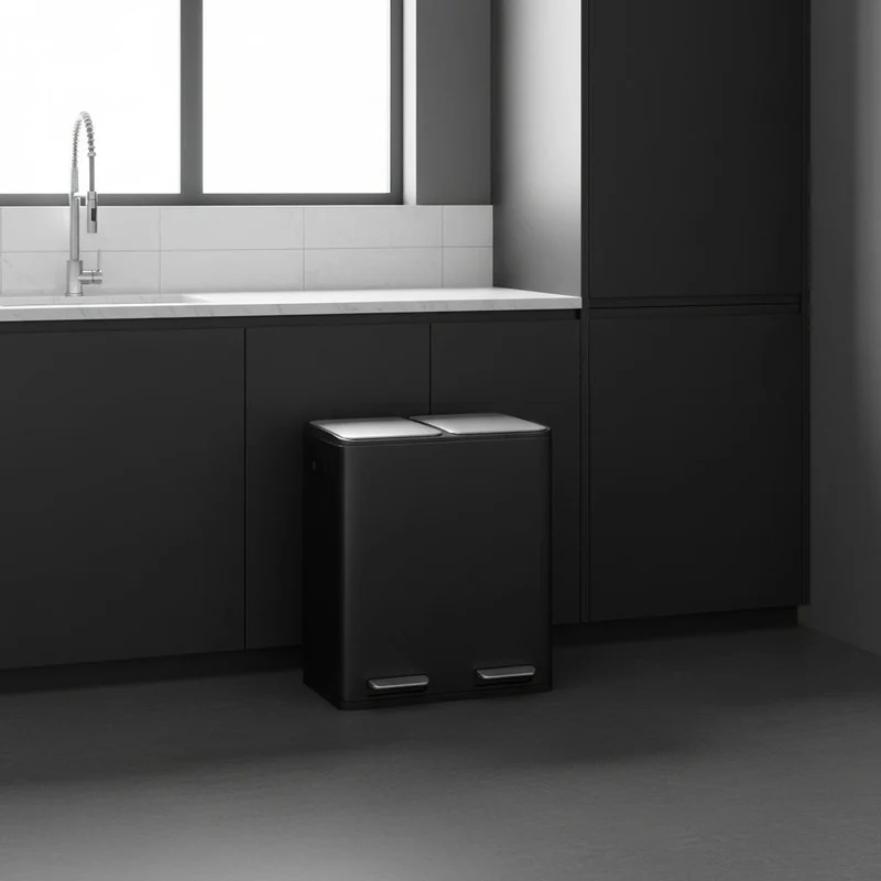 POUBELLE DE TRI 2 COMPARTIMENTS | EcoElegance™ Duo60L