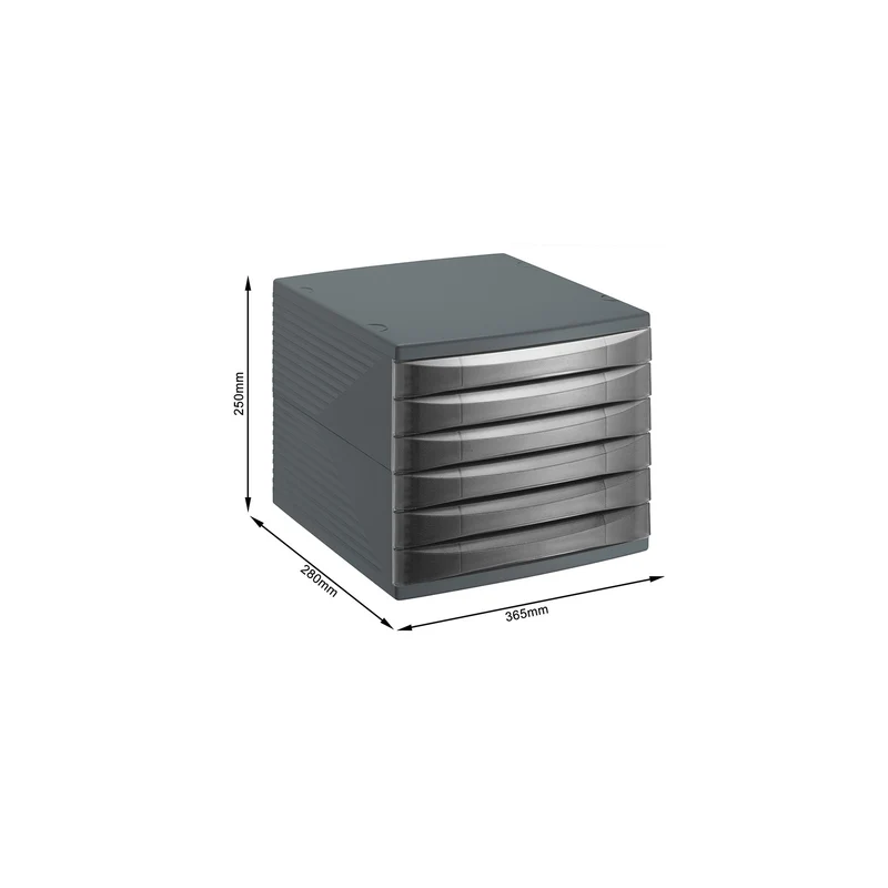 Bürobox 6 Schübe geschlossen QUADRA