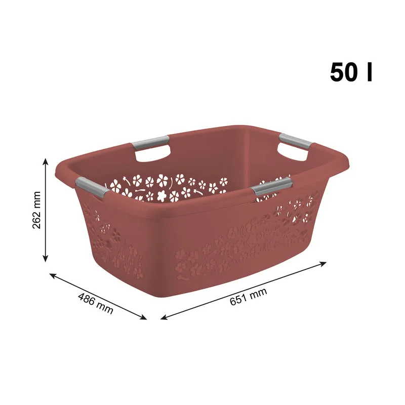 3er Set Wäschekorb 50 l FLOWERS