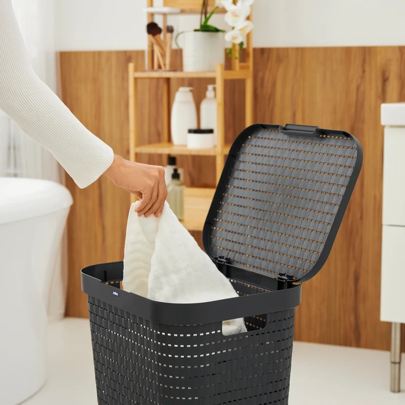 3er Set Wäschesammler 55 l COUNTRY