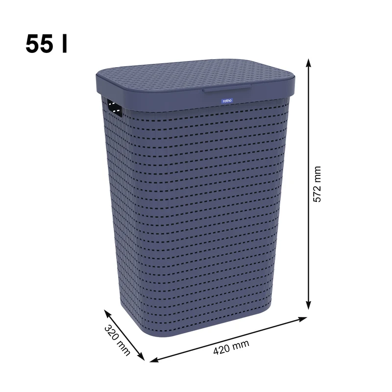 3er Set Wäschesammler 55 l COUNTRY