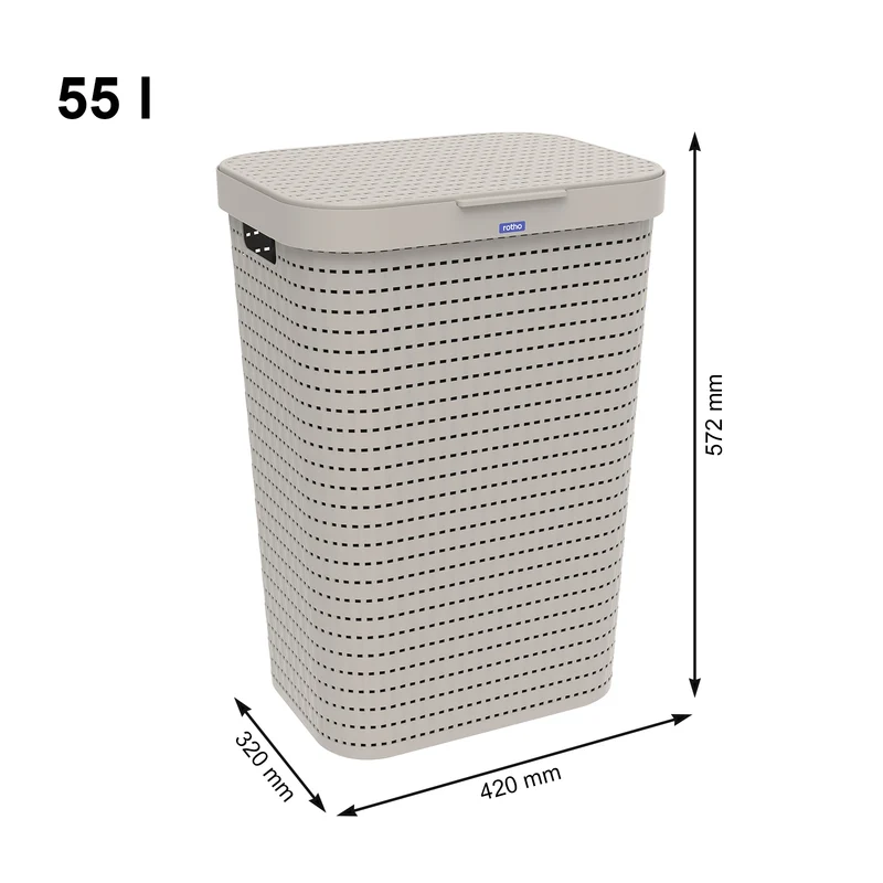 3er Set Wäschesammler 55 l COUNTRY