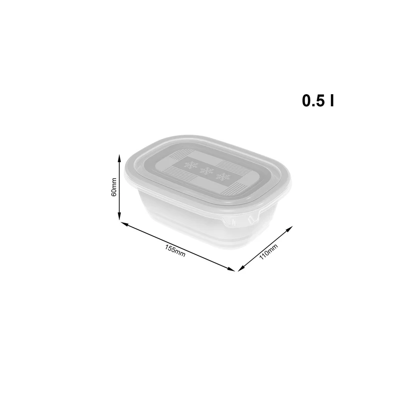 4er Set Gefrierdose 0,5 l FREEZE
