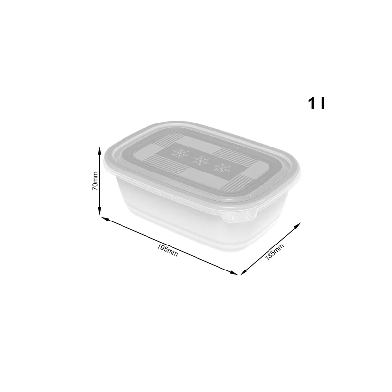 3er Set Gefrierdose 1 l FREEZE