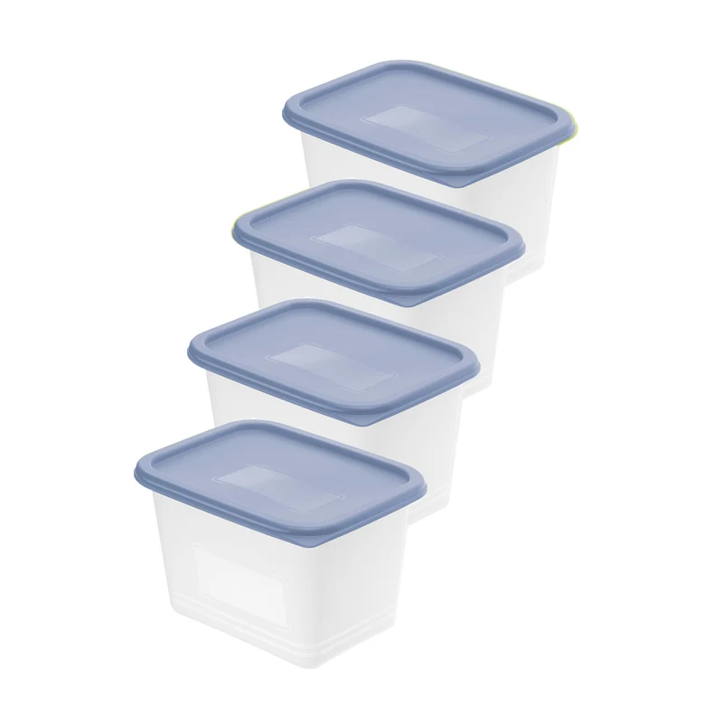 4er Set Gefrierdose 1 l DOMINO