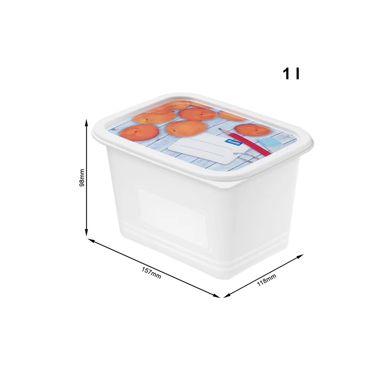 4er Set Gefrierdose 1 l DOMINO