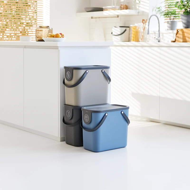 3er Set Müllsystem 25 l und 6 l ALBULA