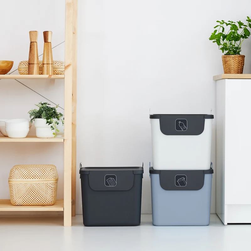 3er Set Recycling Müllsystem 30 L JIVE