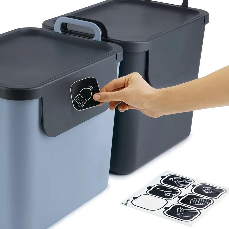 3er Set Recycling Müllsystem 30 L JIVE