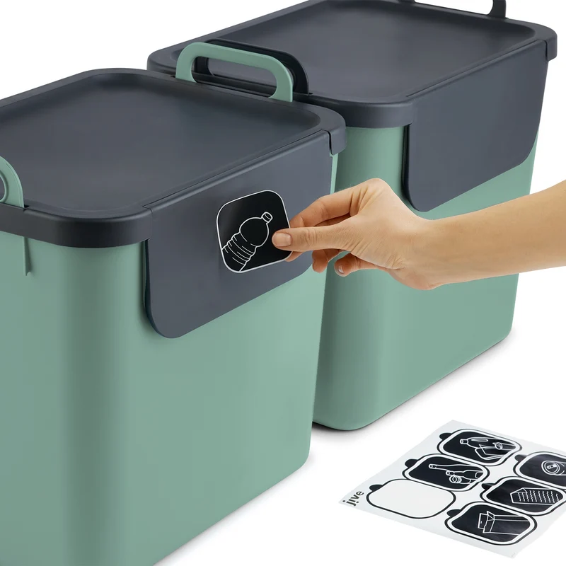 3er Set Recycling Müllsystem 30 L JIVE
