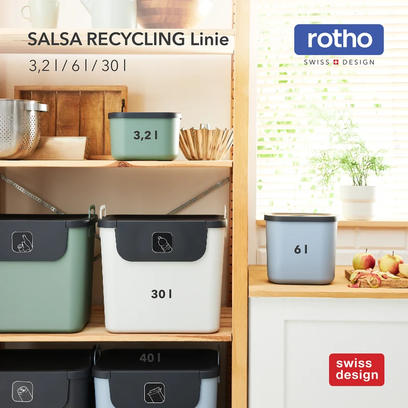3er Set Recycling Müllsystem 30 L JIVE