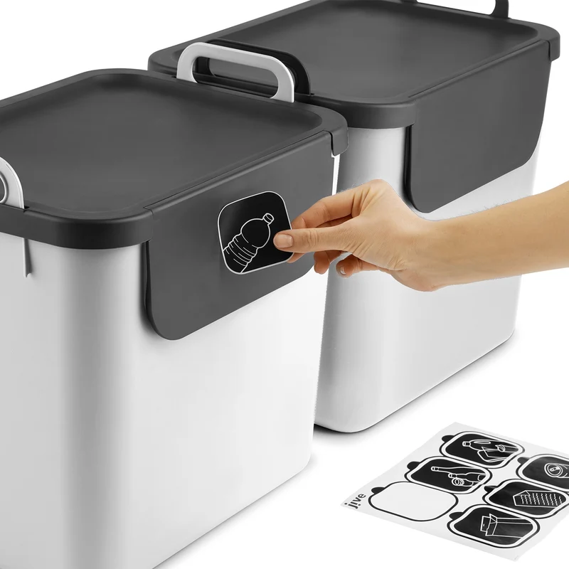 3er Set Recycling Müllsystem 30 L JIVE