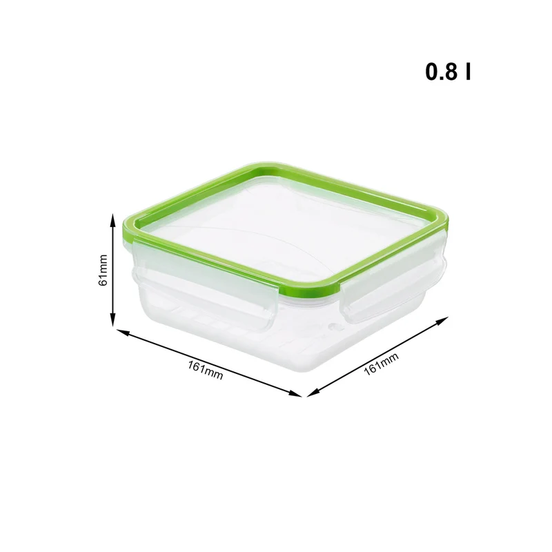 Kühlschrankdose quadratisch 0,8 l CLIC & LOCK