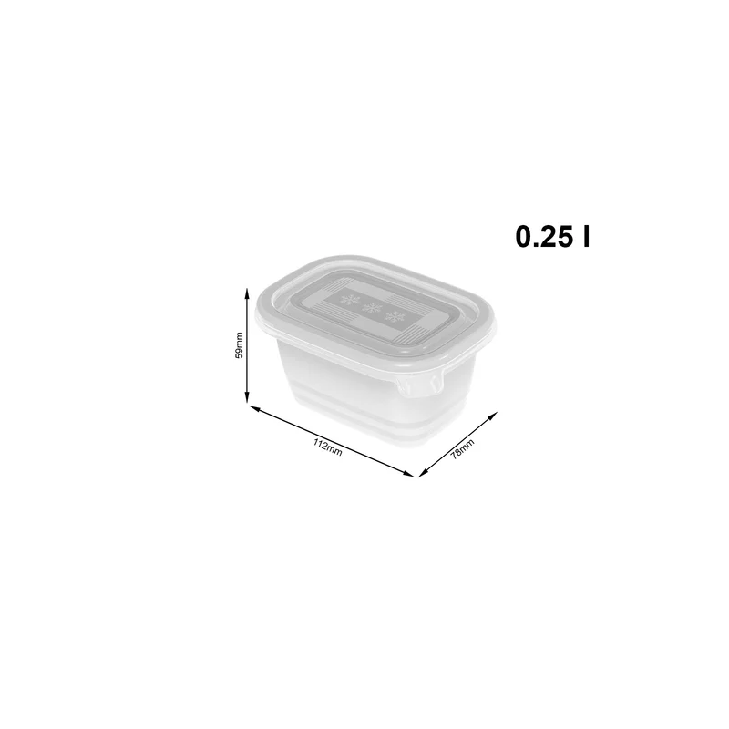 6er Set Gefrierdosen 0,25 l FREEZE