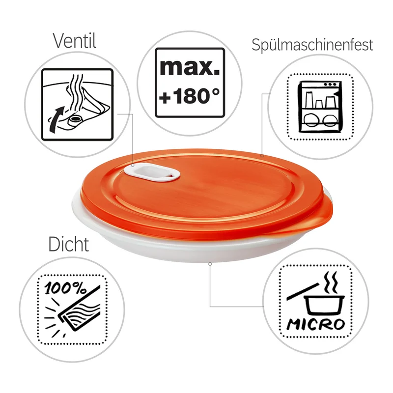 Mikrowellen Teller XL, 1,2 l CLEVER